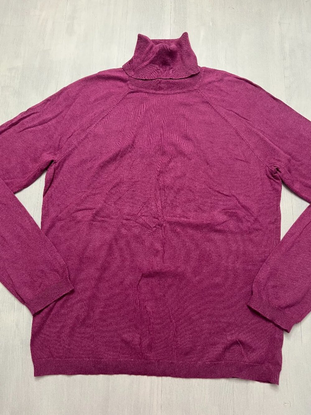 Talbots Fine-Gauge Turtleneck Sweater in Port Wine